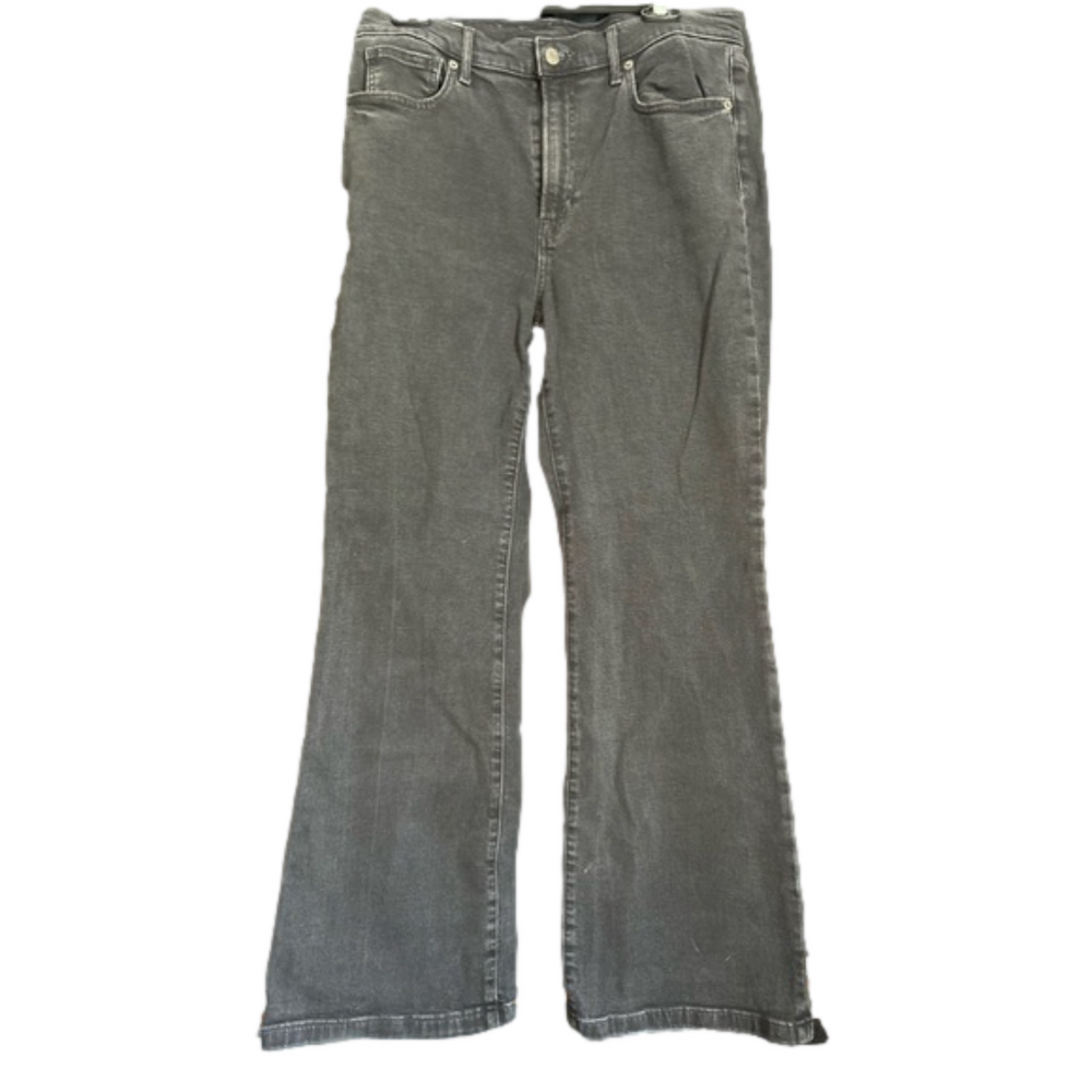 GAP Women Black Washed Out Denim Flare‎ Jeans Size 32/14R